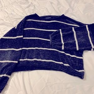 American Eagle Striped Boucle Sweater